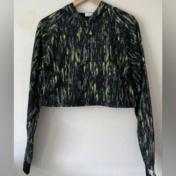 Gymshark Reflective Nonstop Cropped Hoodie Logo Long Sleeve Size Xs - Picture 8 of 12